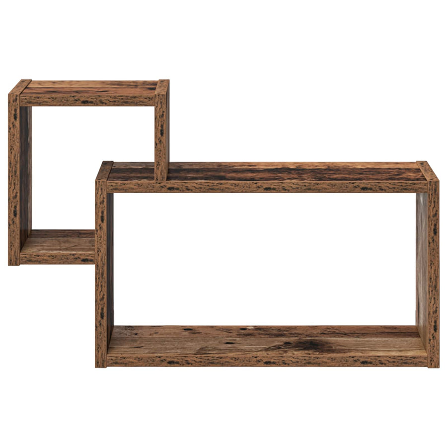 Wandplank Muurmontage Bruin 55 x 15 x 35 cm Bewerkt hout