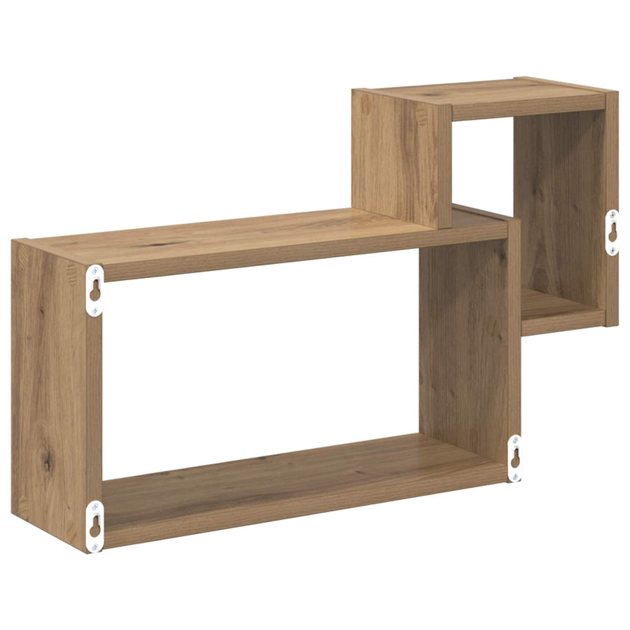 Wandplank Muurmontage Bruin 55 x 15 x 35 cm Bewerkt hout