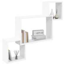 Wandplank Muurmontage Wit 91,5 x 15 x 76 cm Bewerkt hout