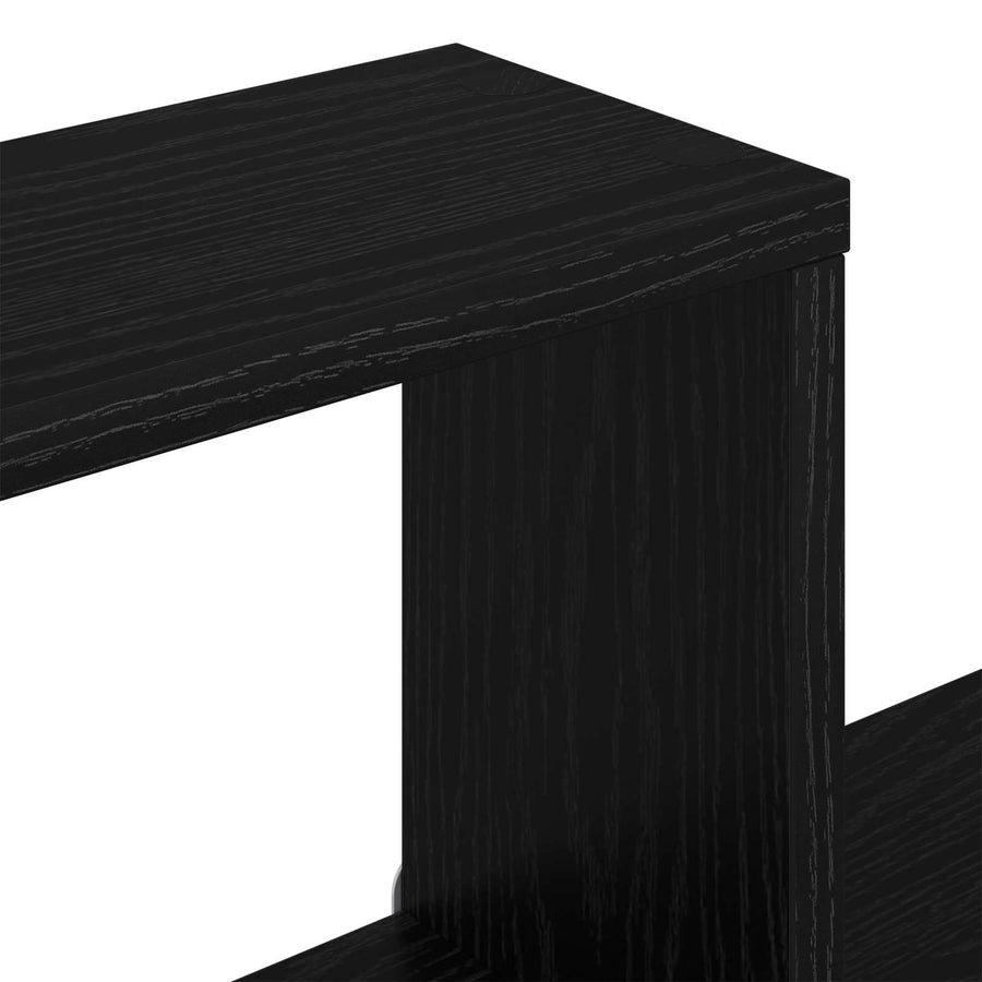Wandplank Muurmontage Zwart 91,5 x 15 x 76 cm Bewerkt hout