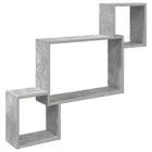 Wandplank muurmontage 91,5x15x76 cm grijs bewerkt hout