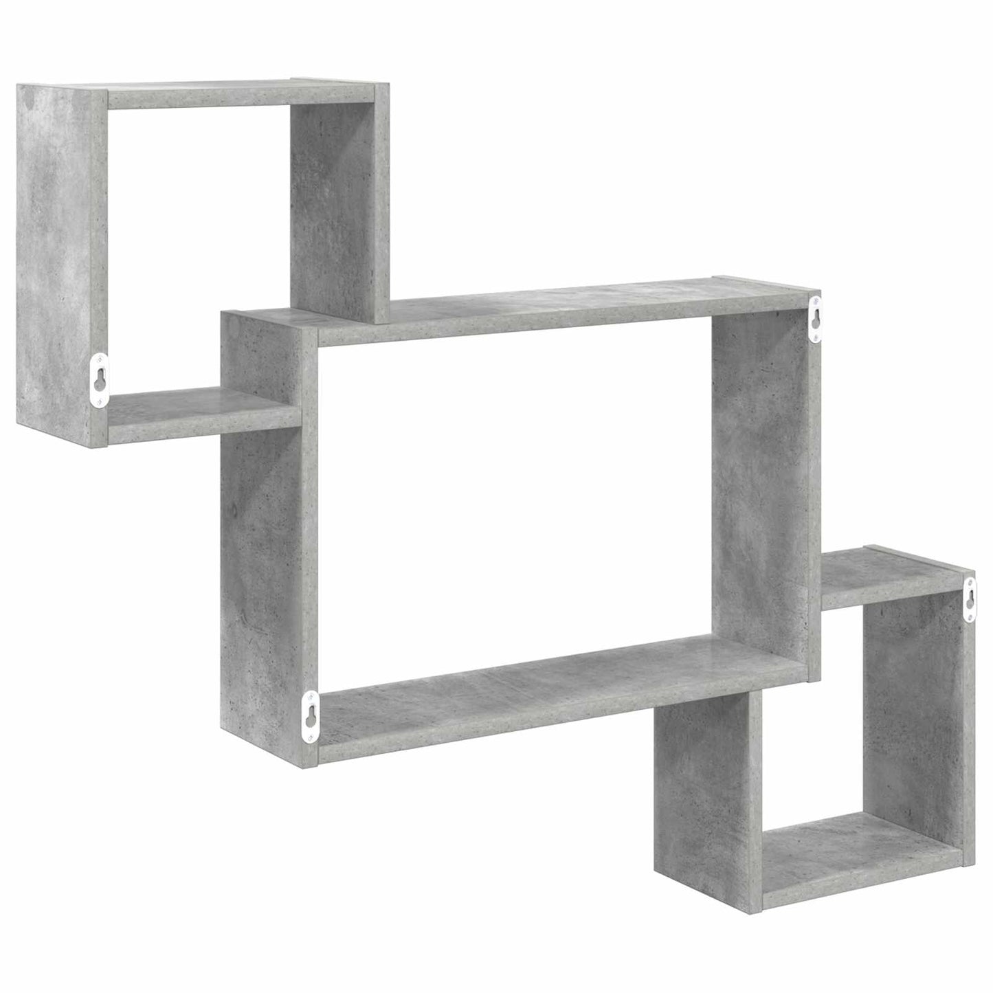 Wandplank Muurmontage Grijs 91,5 x 15 x 76 cm Bewerkt hout