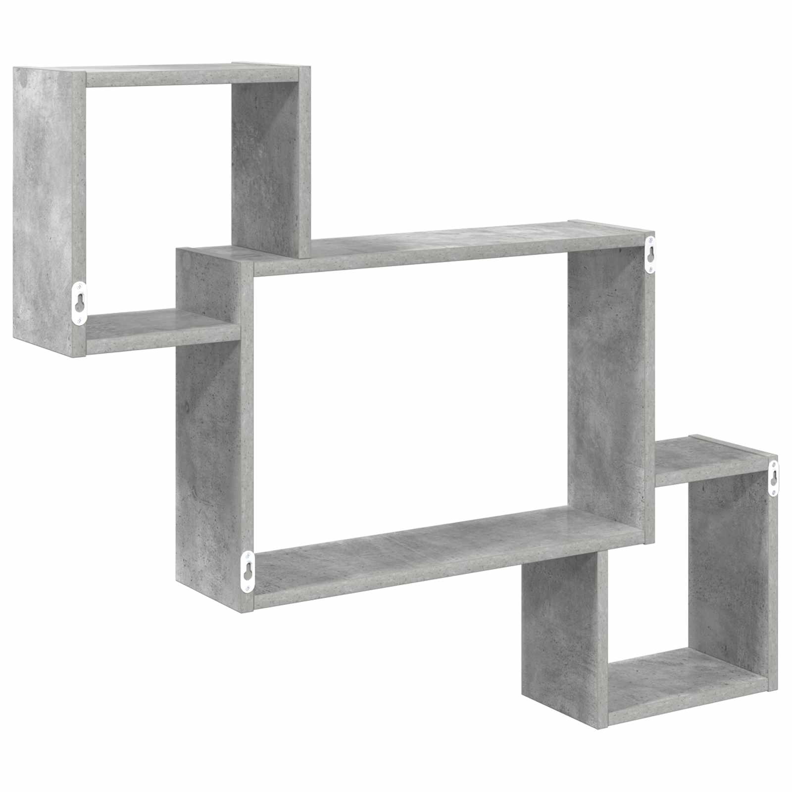 Wandplank Muurmontage Grijs 91,5 x 15 x 76 cm Bewerkt hout