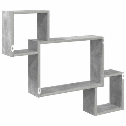Wandplank Muurmontage Grijs 91,5 x 15 x 76 cm Bewerkt hout
