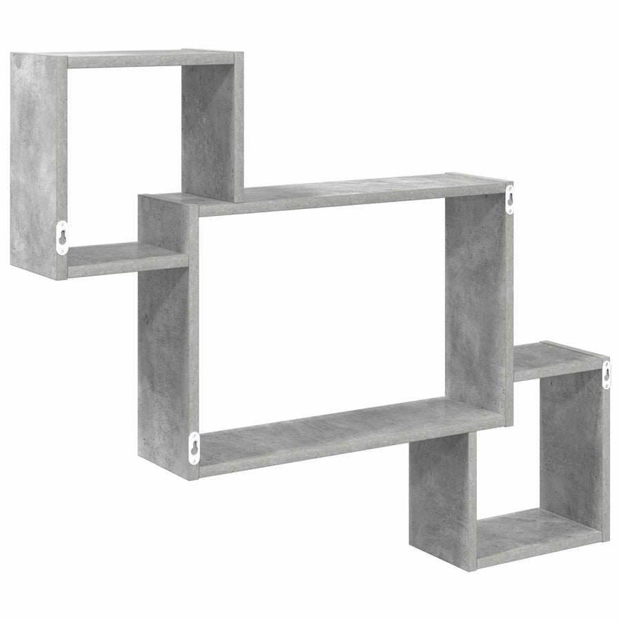 Wandplank Muurmontage Grijs 91,5 x 15 x 76 cm Bewerkt hout
