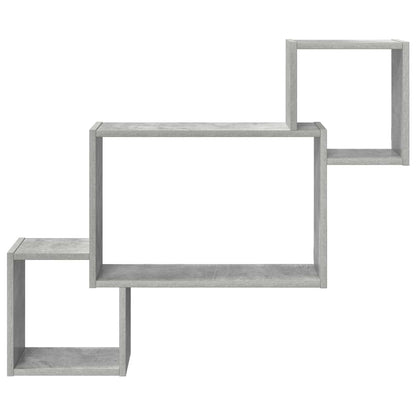 Wandplank Muurmontage Grijs 91,5 x 15 x 76 cm Bewerkt hout