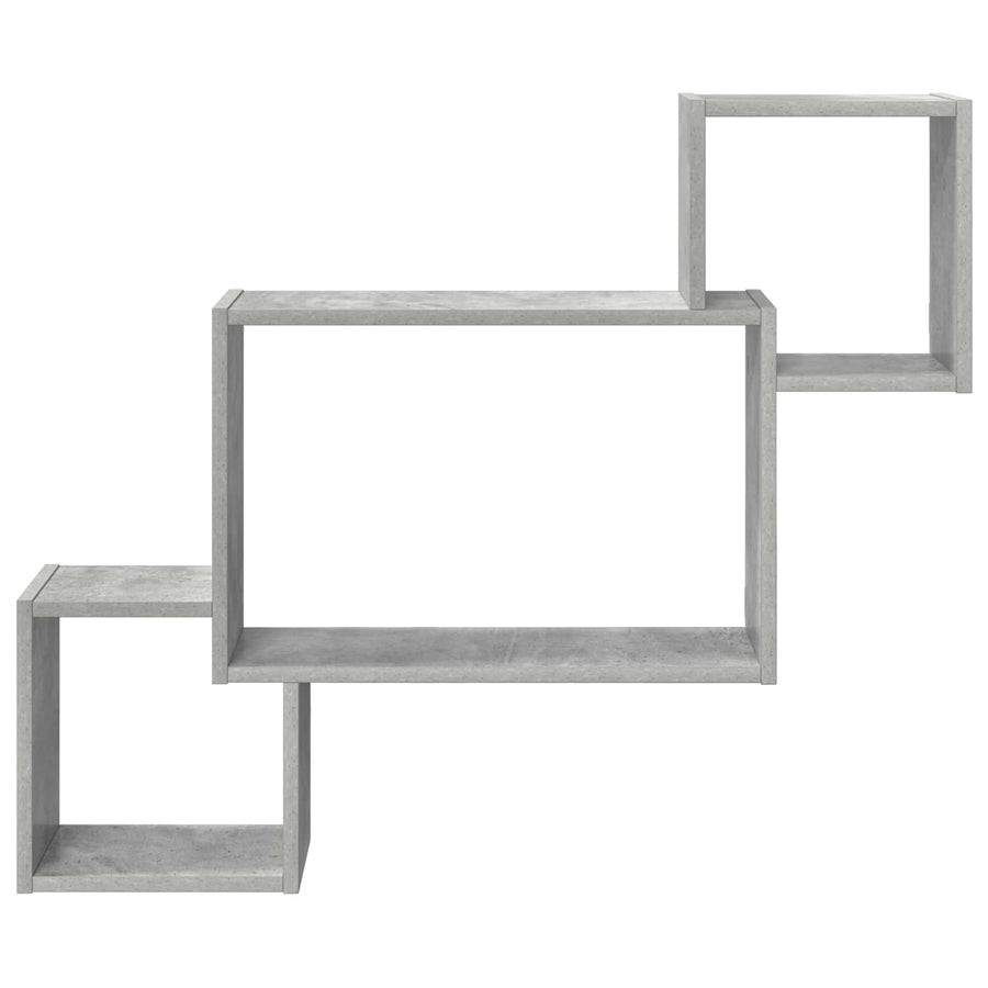 Wandplank Muurmontage Grijs 91,5 x 15 x 76 cm Bewerkt hout