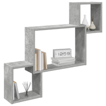 Wandplank Muurmontage Grijs 91,5 x 15 x 76 cm Bewerkt hout