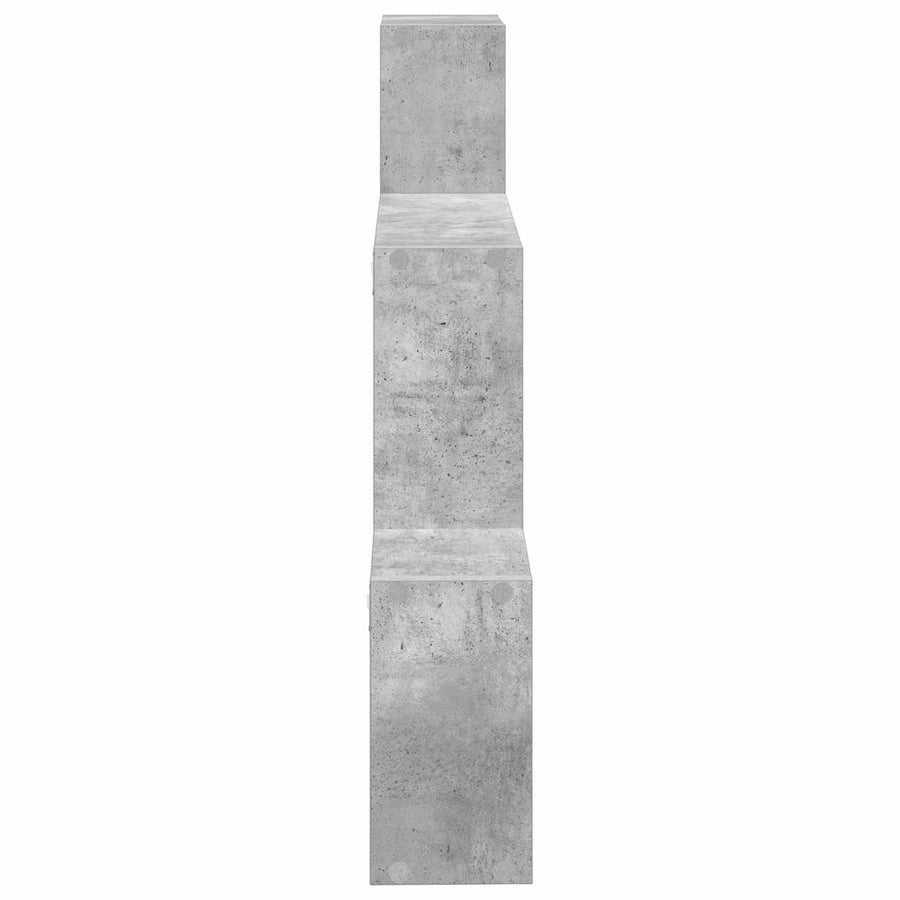Wandplank Muurmontage Grijs 91,5 x 15 x 76 cm Bewerkt hout