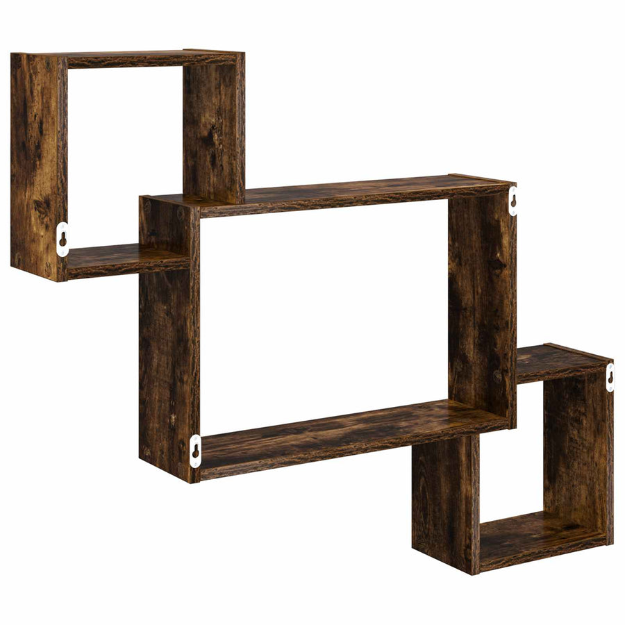 Wandplank Muurmontage Bruin 91,5 x 15 x 76 cm Bewerkt hout
