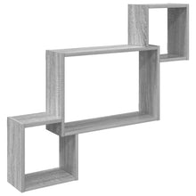Wandplank Muurmontage Grijs 91,5 x 15 x 76 cm Bewerkt hout