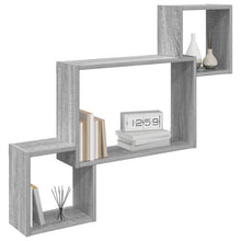 Wandplank Muurmontage Grijs 91,5 x 15 x 76 cm Bewerkt hout