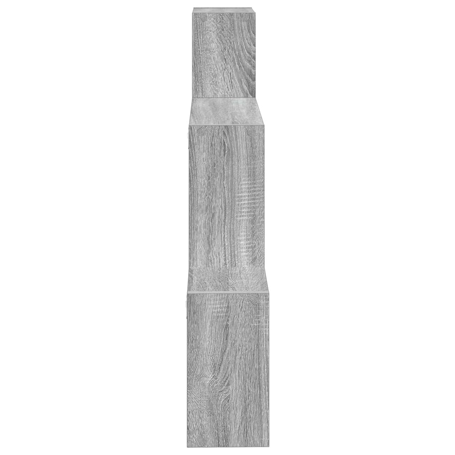 Wandplank Muurmontage Grijs 91,5 x 15 x 76 cm Bewerkt hout