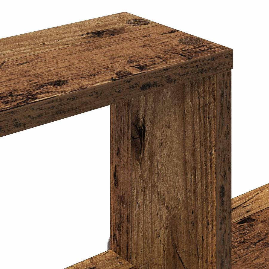 Wandplank Muurmontage Bruin 91,5 x 15 x 76 cm Bewerkt hout