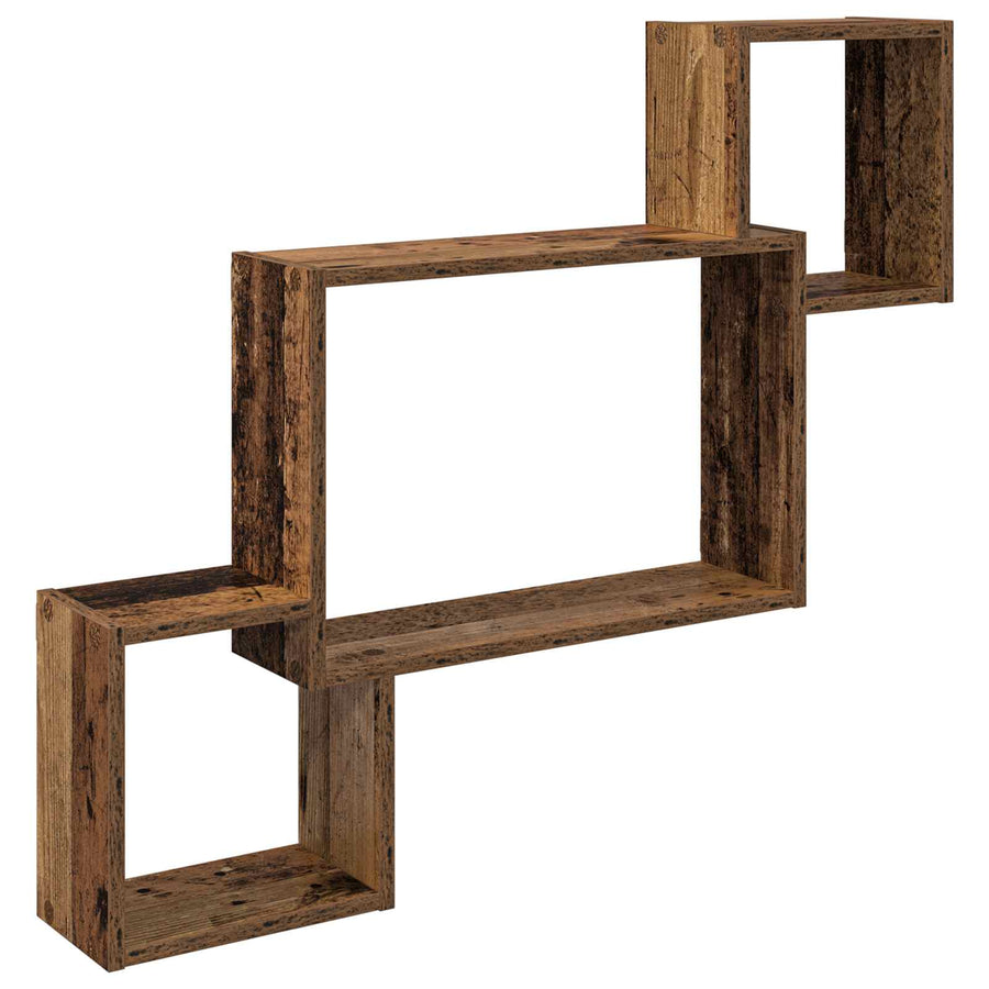 Wandplank Muurmontage Bruin 91,5 x 15 x 76 cm Bewerkt hout