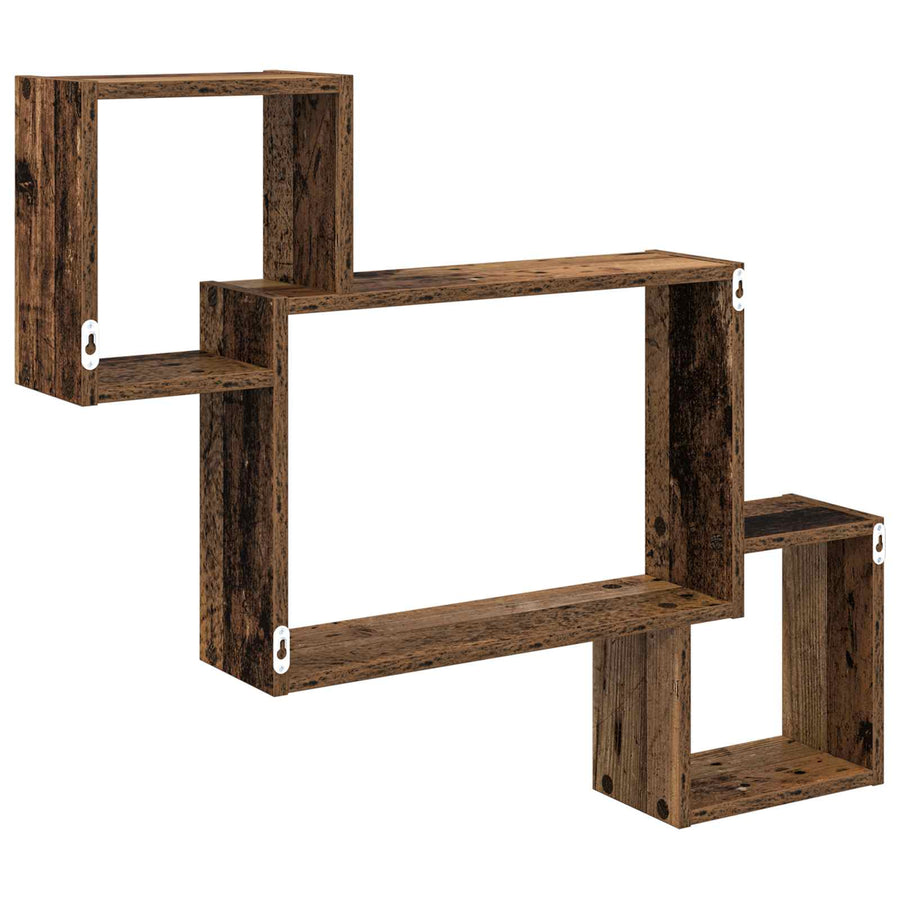 Wandplank Muurmontage Bruin 91,5 x 15 x 76 cm Bewerkt hout