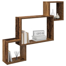 Wandplank Muurmontage Bruin 91,5 x 15 x 76 cm Bewerkt hout