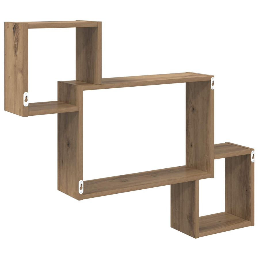 Wandplank Muurmontage Bruin 91,5 x 15 x 76 cm Bewerkt hout