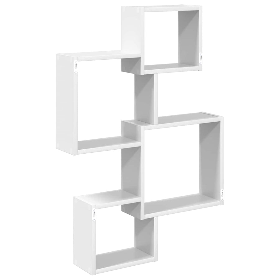 Wand Cube Planken Muurmontage Wit 64 x 13,5 x 91,5 cm