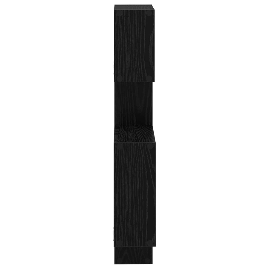 Wand Cube Planken Muurmontage Zwart 64 x 13,5 x 91,5 cm