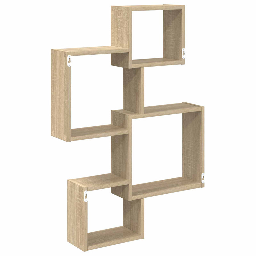 Wand Cube Planken Muurmontage Bruin 64 x 13,5 x 91,5 cm