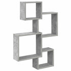 Wandrek 64x13,5x91,5 cm grijs bewerkt hout muurmontage