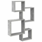 Wandrek 64x13,5x91,5 cm grijs bewerkt hout muurmontage
