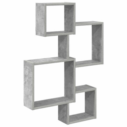 Wand Cube Planken Muurmontage Grijs 64 x 13,5 x 91,5 cm