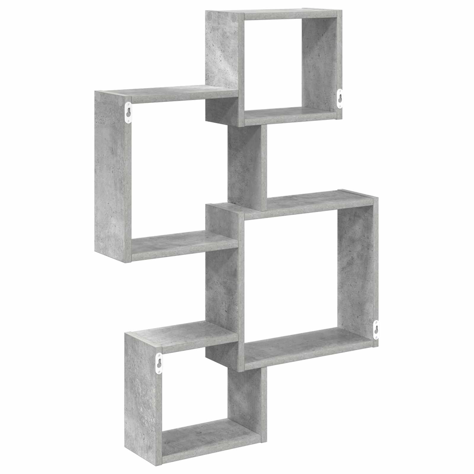Wand Cube Planken Muurmontage Grijs 64 x 13,5 x 91,5 cm