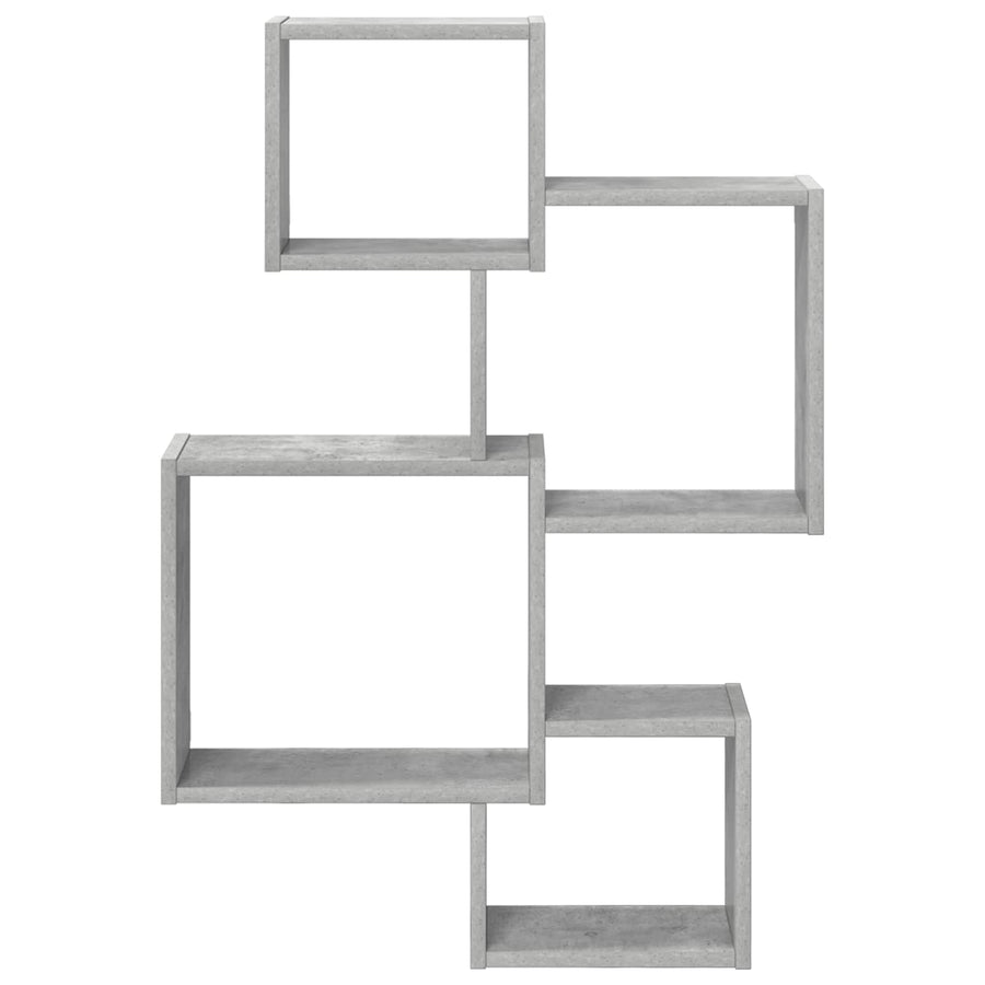 Wand Cube Planken Muurmontage Grijs 64 x 13,5 x 91,5 cm