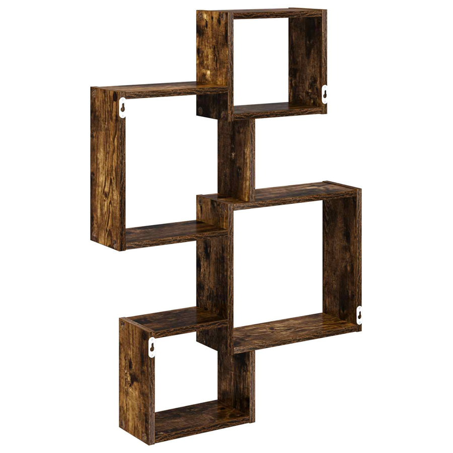 Wand Cube Planken Muurmontage Bruin 64 x 13,5 x 91,5 cm