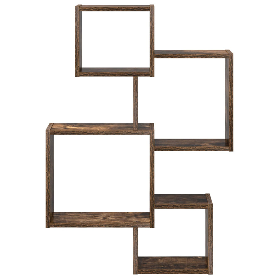 Wand Cube Planken Muurmontage Bruin 64 x 13,5 x 91,5 cm