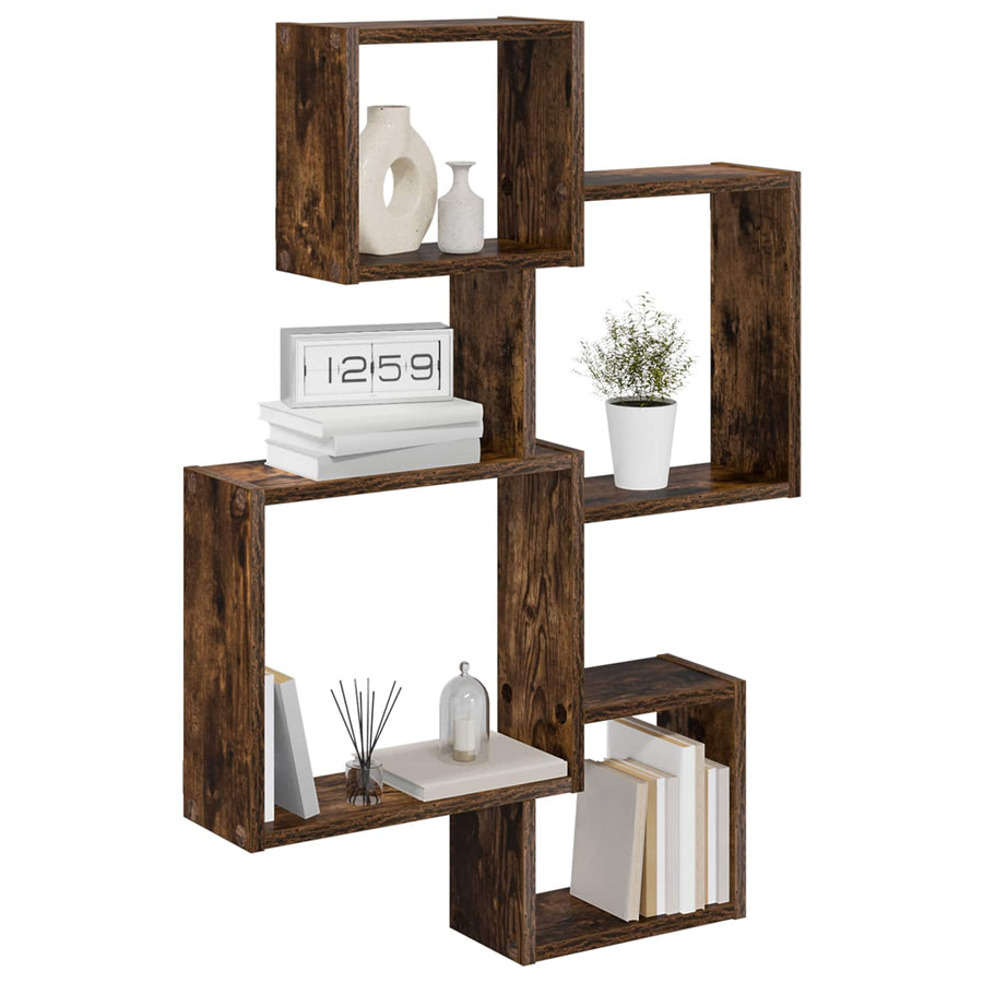 Wand Cube Planken Muurmontage Bruin 64 x 13,5 x 91,5 cm