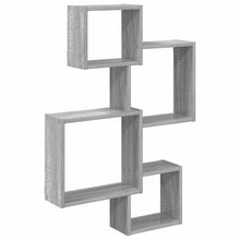 Wand Cube Planken Muurmontage Grijs 64 x 13,5 x 91,5 cm