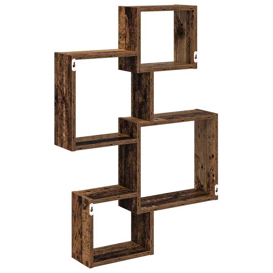 Wand Cube Planken Muurmontage Bruin 64 x 13,5 x 91,5 cm