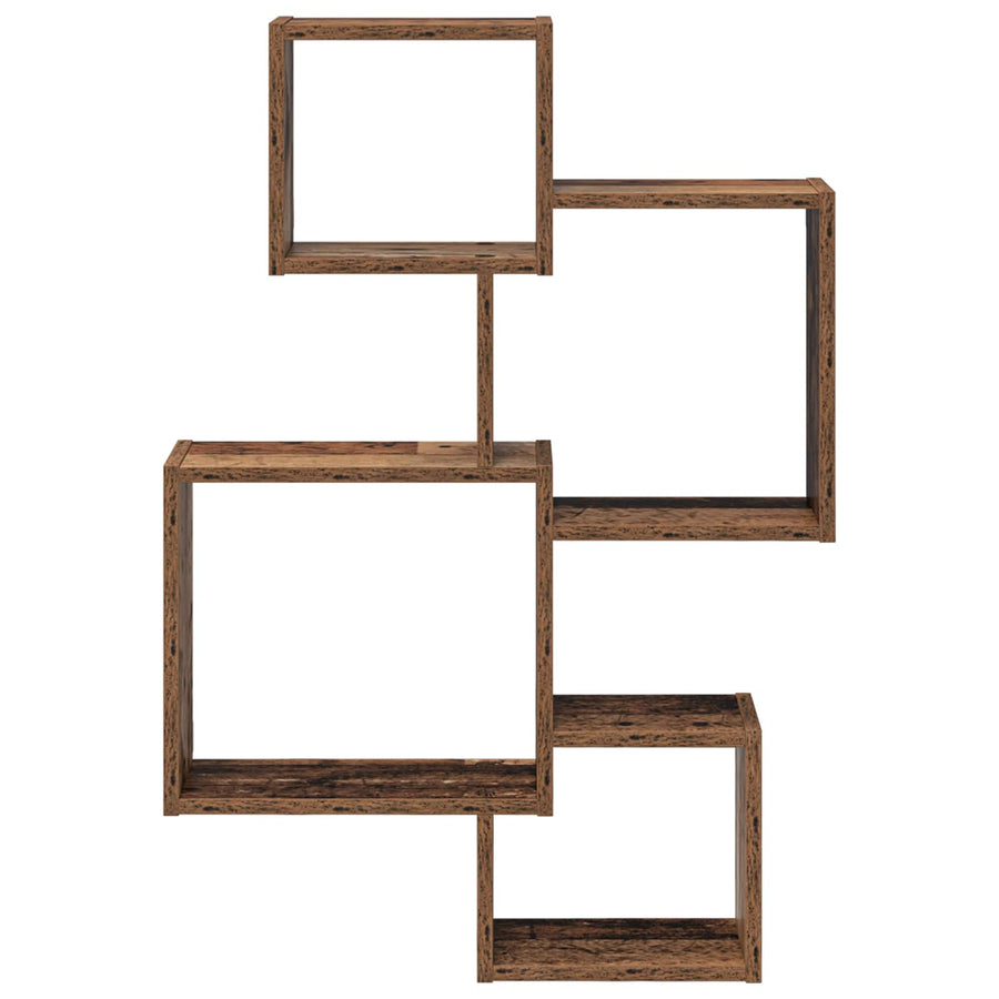 Wand Cube Planken Muurmontage Bruin 64 x 13,5 x 91,5 cm