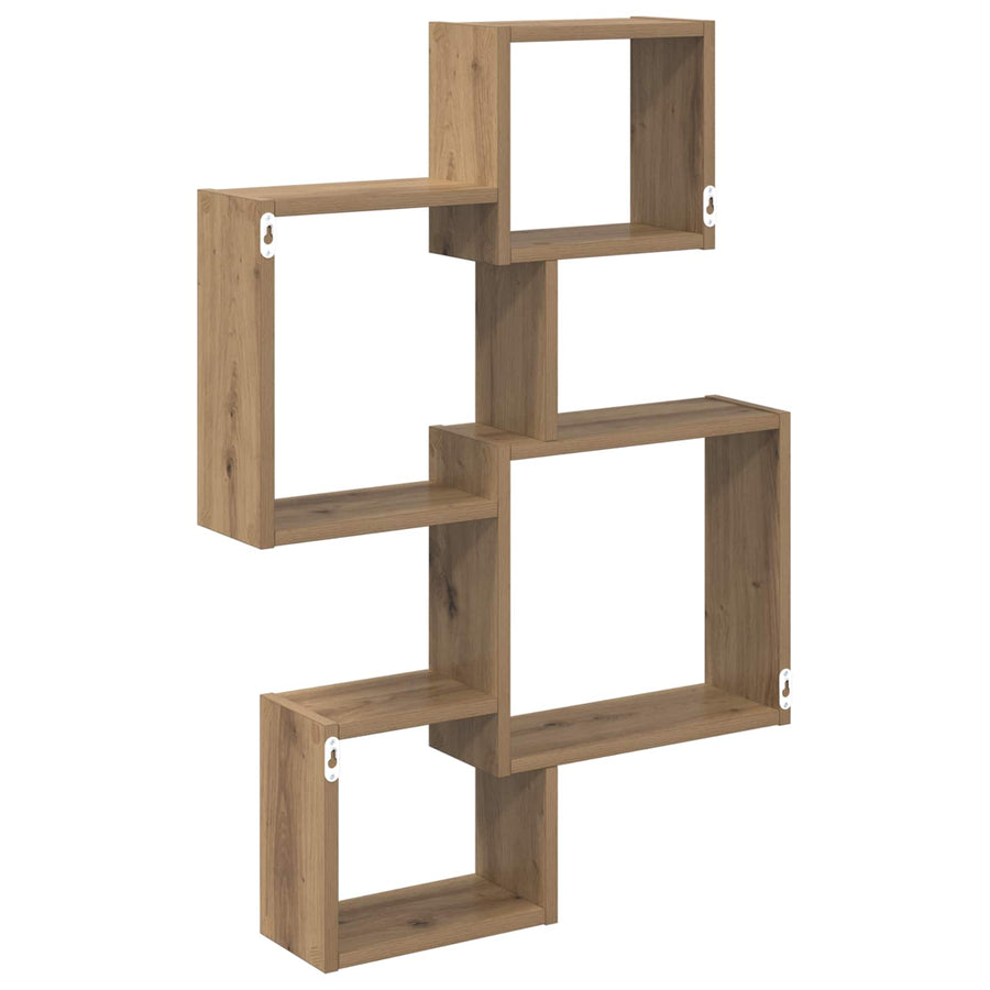 Wand Cube Planken Muurmontage Bruin 64 x 13,5 x 91,5 cm