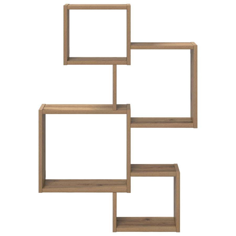 Wand Cube Planken Muurmontage Bruin 64 x 13,5 x 91,5 cm
