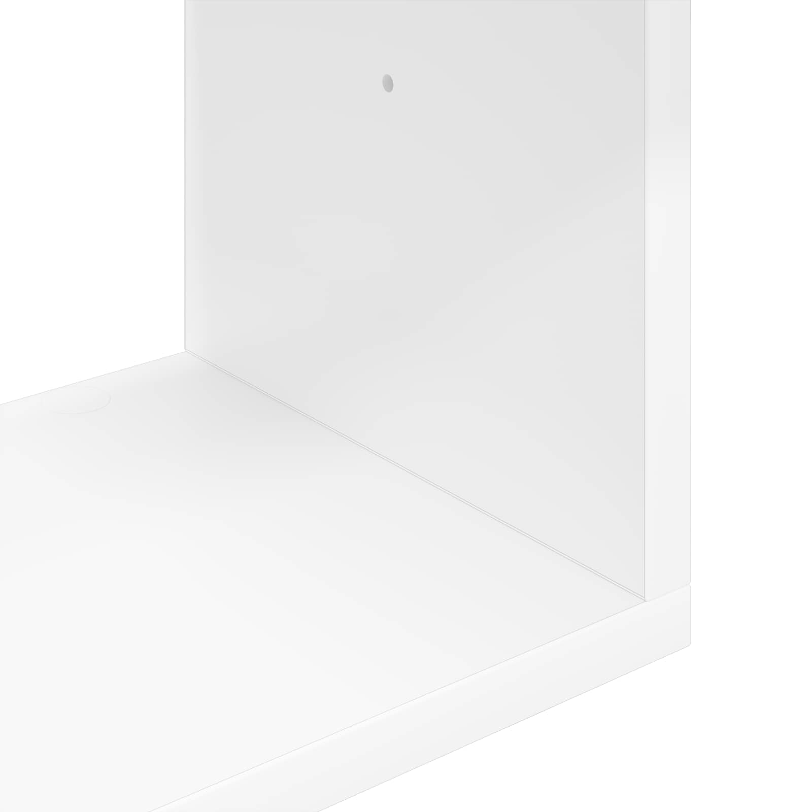 Wandplank Muurmontage Wit 32 x 21 x 107 cm Bewerkt hout