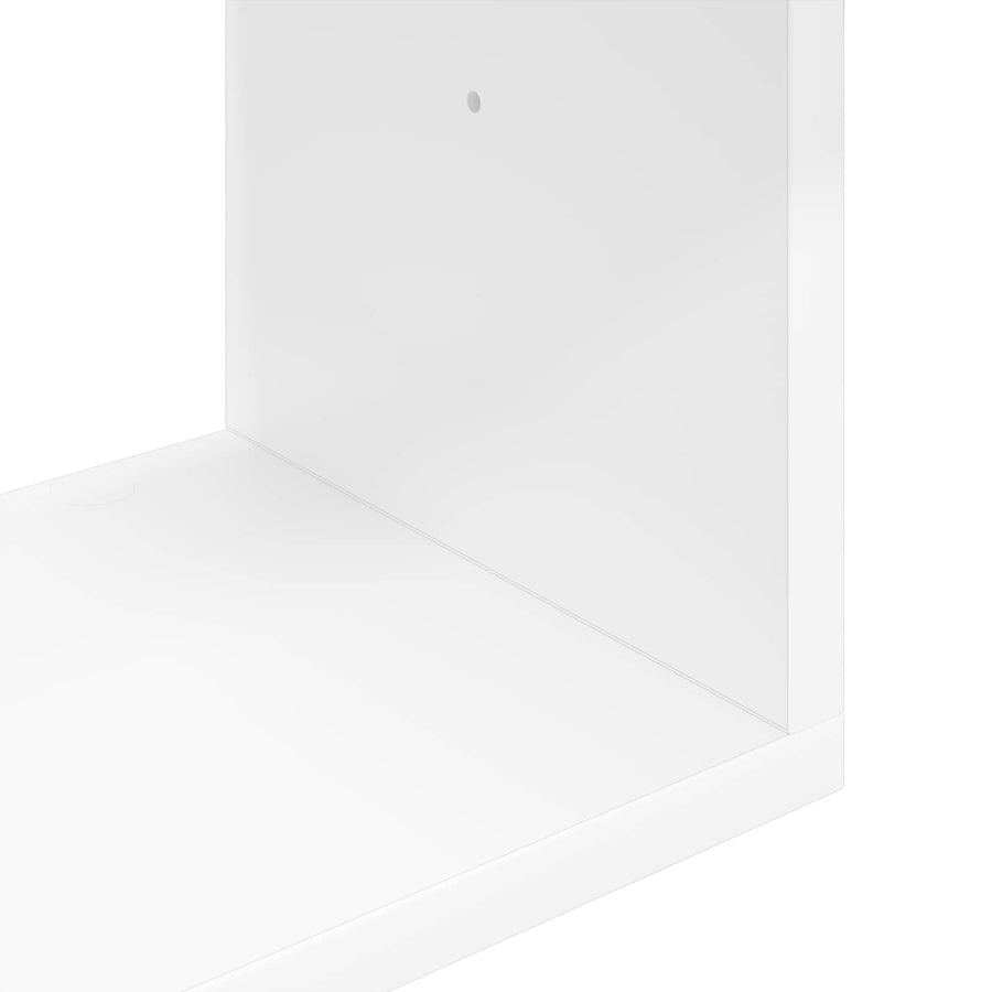 Wandplank Muurmontage Wit 32 x 21 x 107 cm Bewerkt hout
