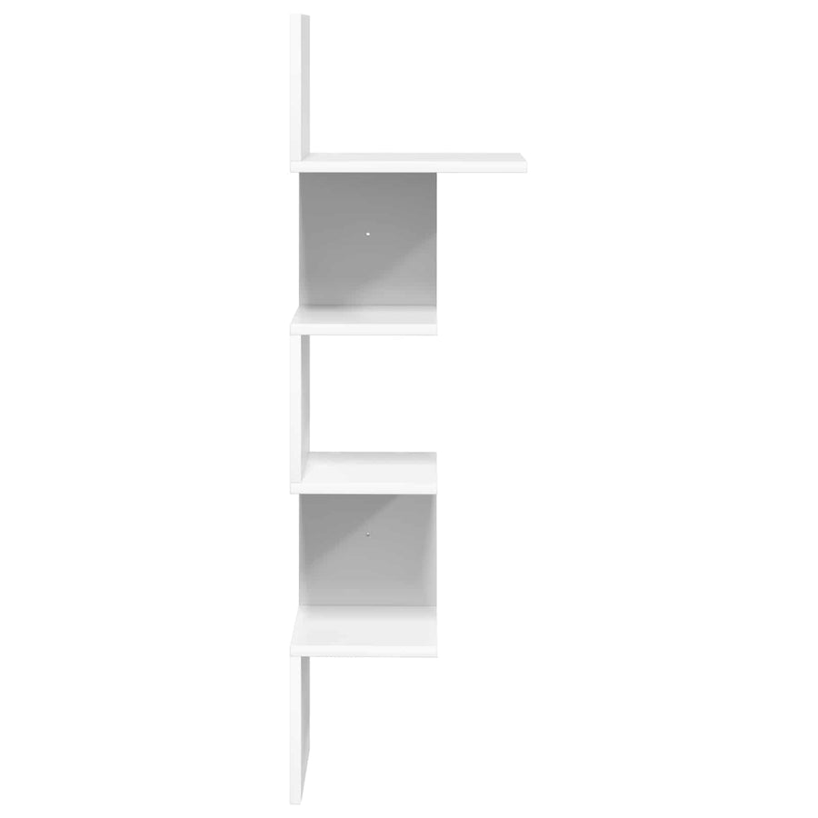 Wandplank Muurmontage Wit 32 x 21 x 107 cm Bewerkt hout