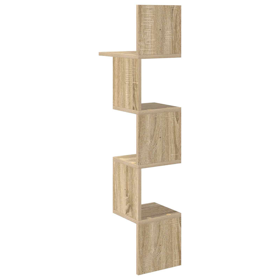 Wandplank Muurmontage Bruin 32 x 21 x 107 cm Bewerkt hout