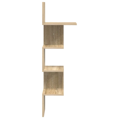 Wandplank Muurmontage Bruin 32 x 21 x 107 cm Bewerkt hout