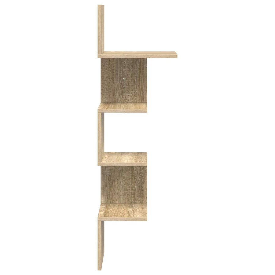 Wandplank Muurmontage Bruin 32 x 21 x 107 cm Bewerkt hout