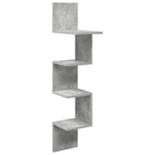 Wandplank muurmontage grijs 32x21x107 cm