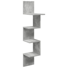 Wandplank Muurmontage Grijs 32 x 21 x 107 cm Bewerkt hout