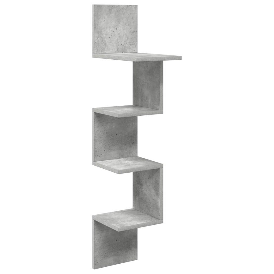 Wandplank Muurmontage Grijs 32 x 21 x 107 cm Bewerkt hout