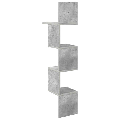 Wandplank Muurmontage Grijs 32 x 21 x 107 cm Bewerkt hout