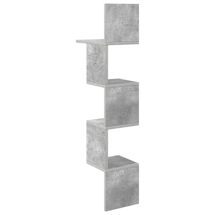 Wandplank Muurmontage Grijs 32 x 21 x 107 cm Bewerkt hout