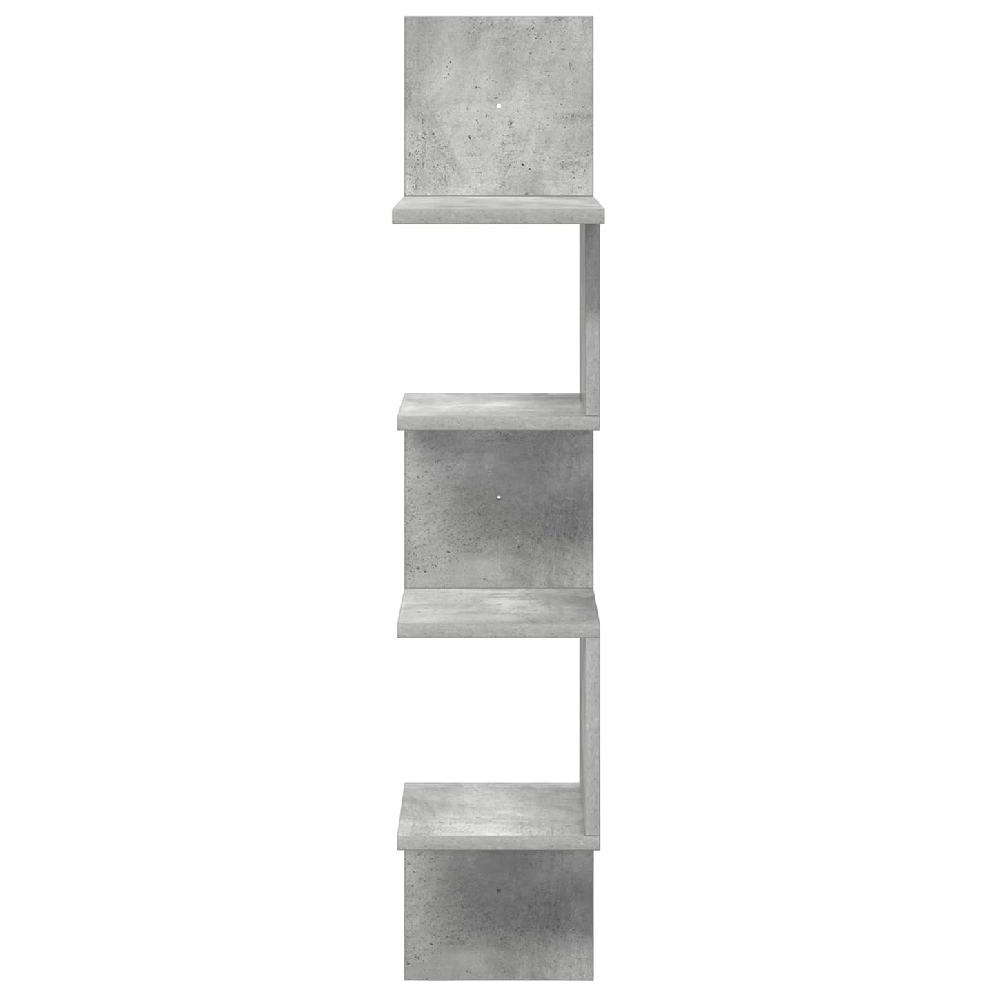 Wandplank Muurmontage Grijs 32 x 21 x 107 cm Bewerkt hout